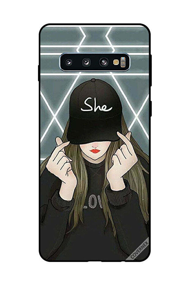 غطاء حماية لهاتف سامسونج جالكسي S10 مع غطاء للرأس