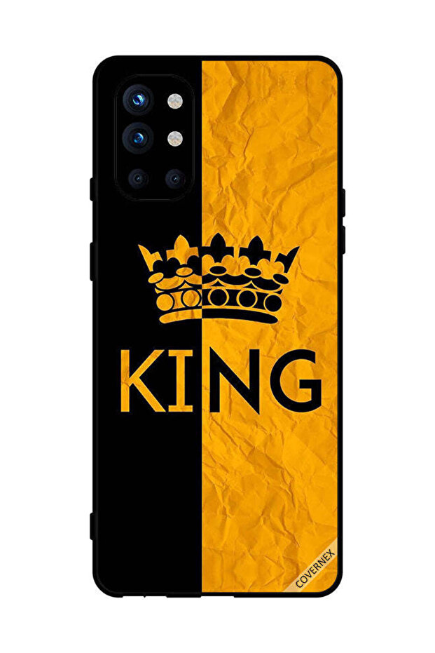 غطاء حماية لهاتف OnePlus 9R كينج أسود وأصفر