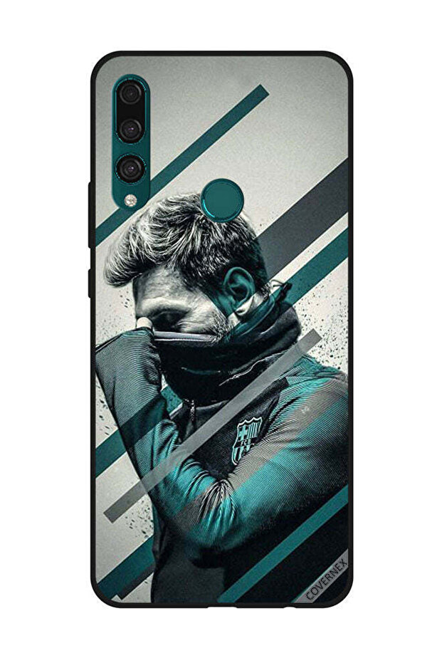 غطاء حماية لهاتف هواوي Y9 Prime 2019 وجه ميسي المختبئ