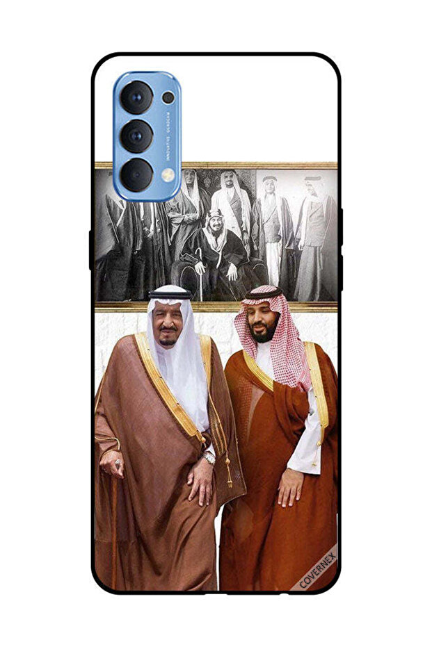 غطاء حماية لهاتف أوبو رينو 4 4G الملك سلمان ومحمد بن سلمان يتحدثان أثناء المشي