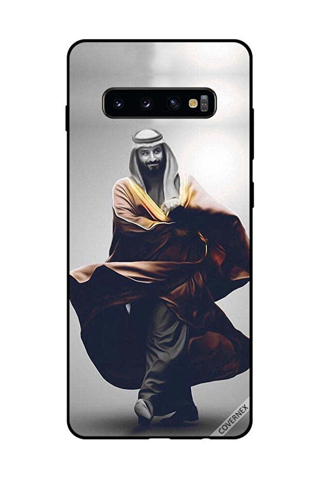 غطاء حماية لهاتف سامسونج جالكسي S10 بلس محمد بن سلمان يمشي