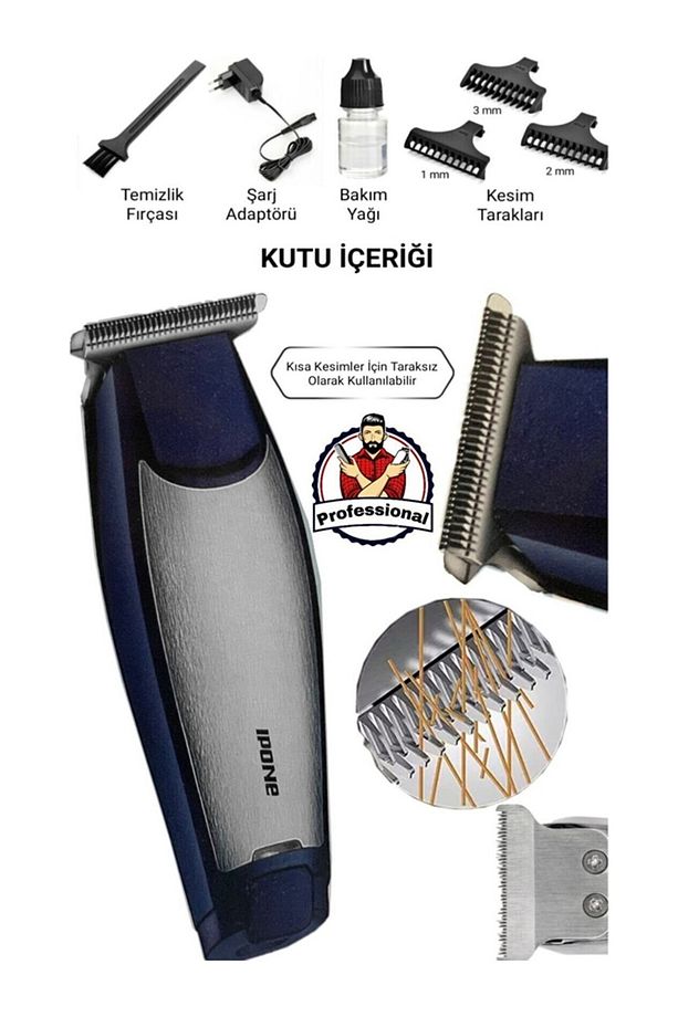 IP-1068 Lazer Öncesi Profesyonel Saç ve Sakal Tıraş Makinesi – Sessiz, Güçlü ve Hassas Kesim - 1