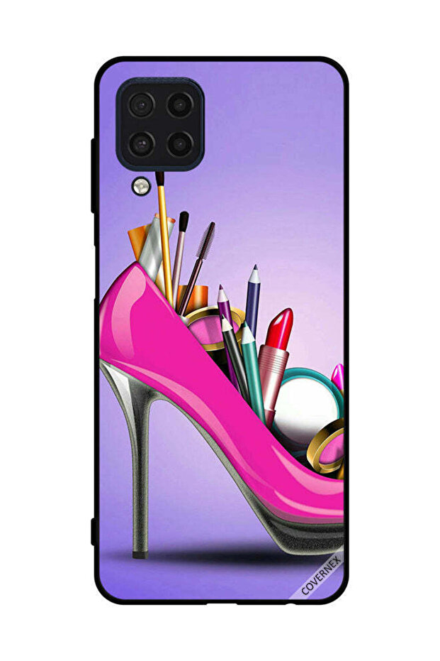 Protective Case Cover For Samsung Galaxy M32 4G Shoe With Makeup