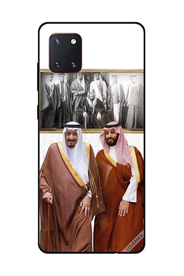 غطاء حماية لهاتف سامسونج جالكسي نوت 10 لايت الملك سلمان ومحمد بن سلمان يتحدثان أثناء المشي