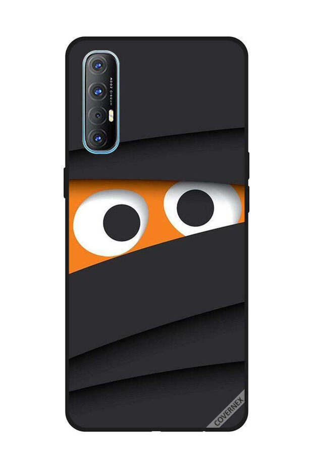 غطاء حماية لهاتف OPPO Reno 3 Pro بطبعة عينين