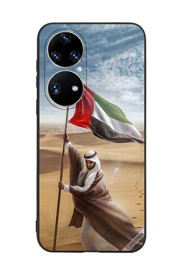 غطاء حماية لهاتف هواوي بي 50 برو، علم الإمارات العربية المتحدة، زايد