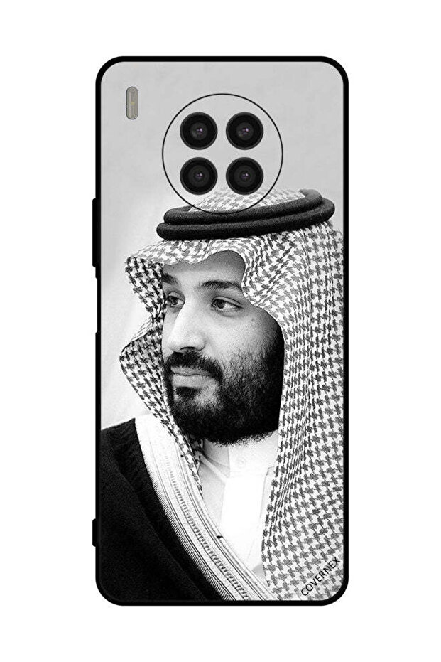 غطاء حماية لهاتف هواوي نوفا 8i صورة محمد بن سلمان بالأبيض والأسود