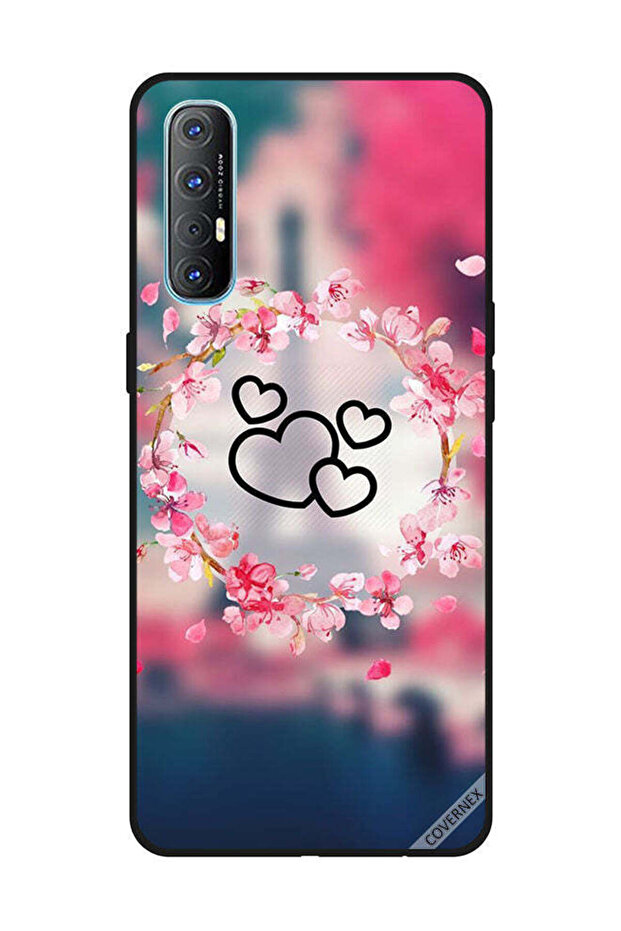 غطاء حماية لهاتف OPPO Reno 3 Pro قلوب سوداء