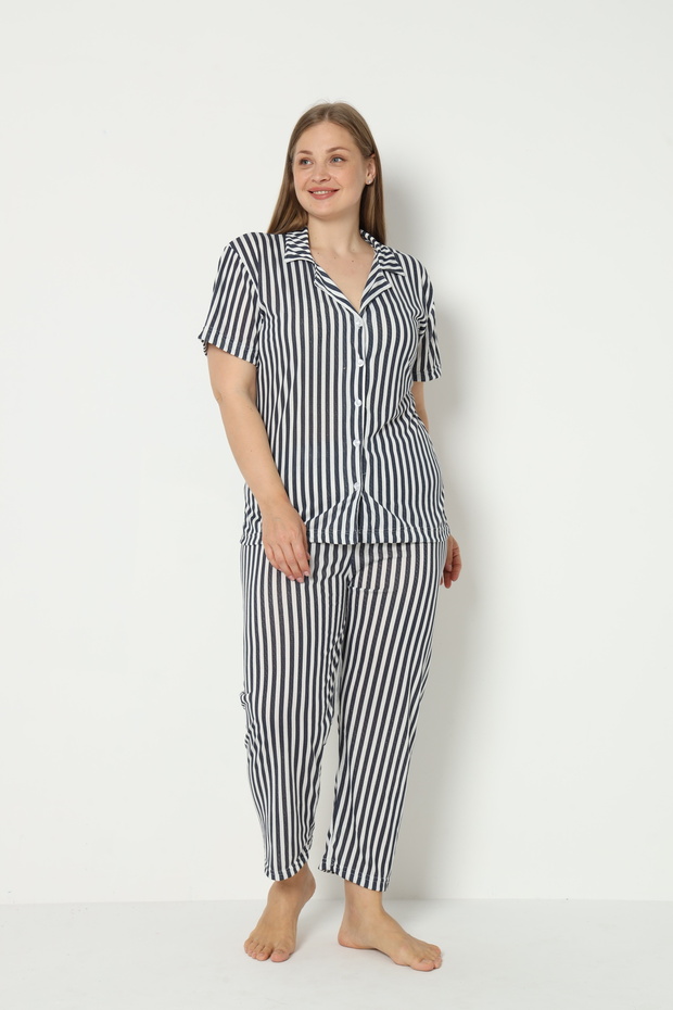 Summer Buttoned Large Size Home Wear