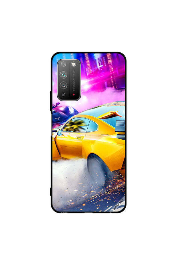غطاء حماية لهاتف Honor X10 5G - سيارة صفراء