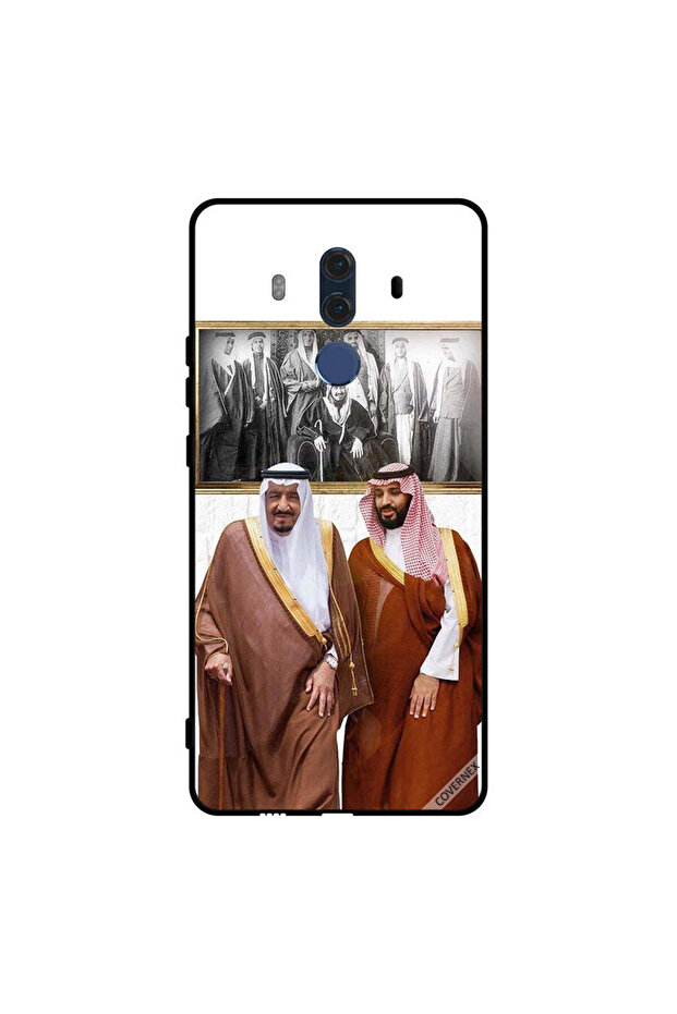 غطاء حماية لهاتف هواوي ميت 10 برو الملك سلمان وولي العهد يتحدثان أثناء المشي