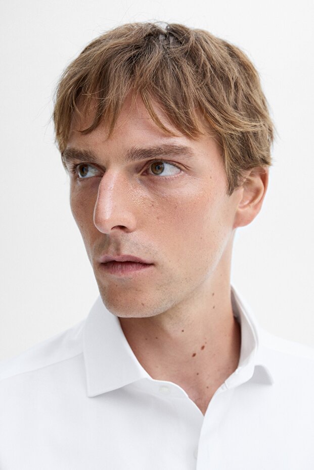 Slim fit %100 pamuklu gömlek - 3