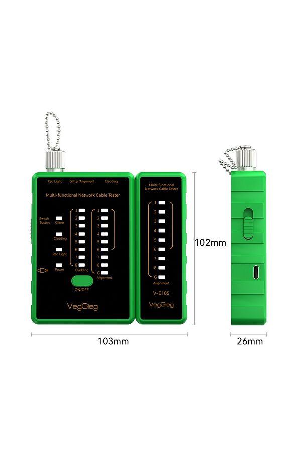 Multi Fonksiyonel Fiber Optik Rj45 Rj11 Bnc Network Ethernet Ağ Kablo Test Cihazı Tracker - 5