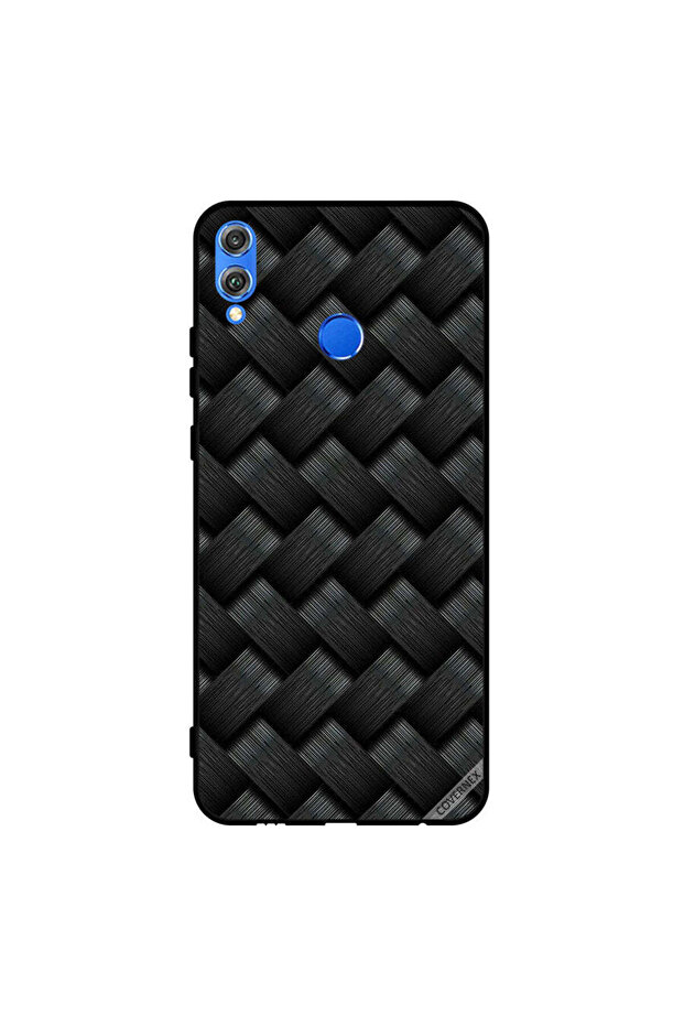 غطاء حماية لهاتف Honor 8X بنمط خطوط سوداء