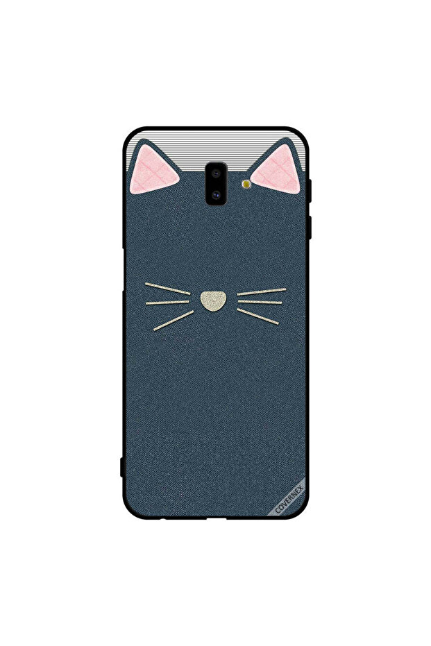 Protective Case Cover For Samsung Galaxy J6+ Cat Leather Pattern