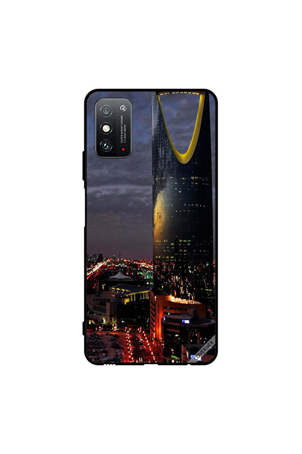 غطاء حماية لهاتف Honor X10 Max 5G منظر برج الفيصلية في المساء