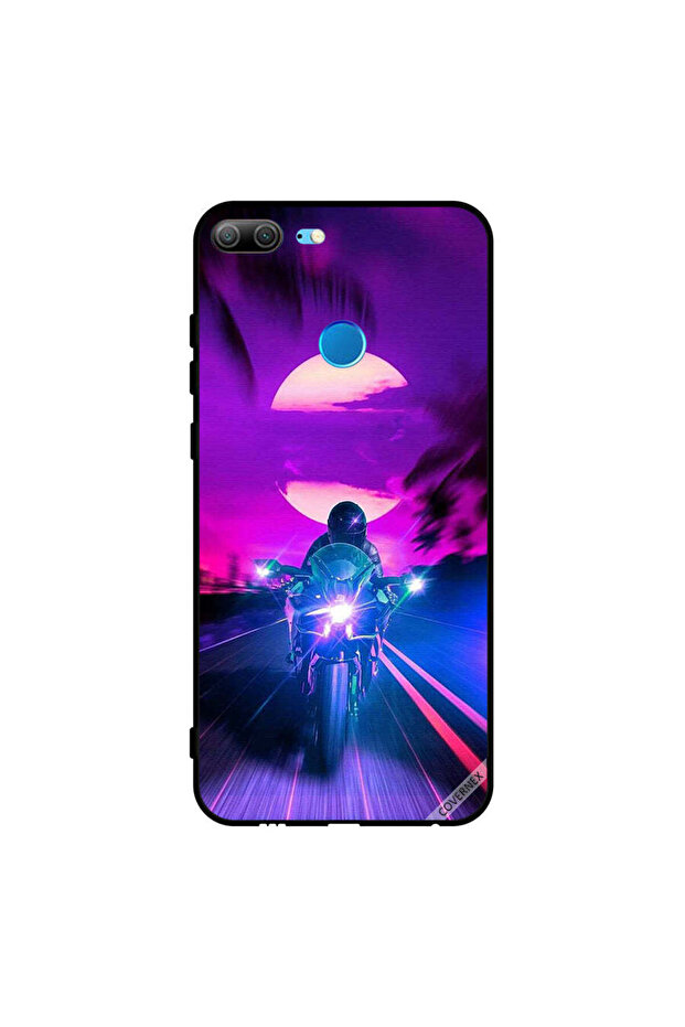 غطاء حماية لهاتف Honor 9 Lite، راكب الدراجة النارية يترك القمر خلفه