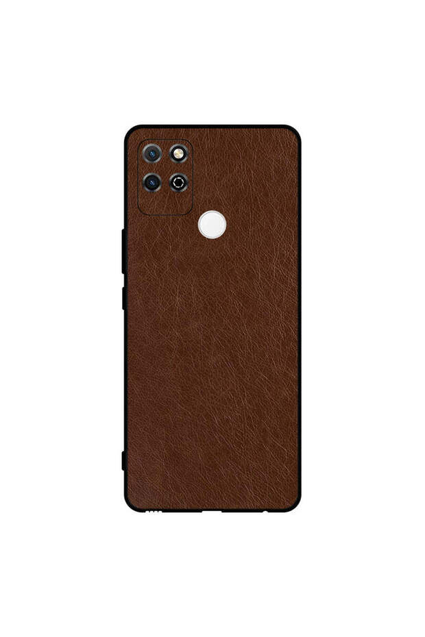 غطاء حماية لهاتف Honor Play 5T بنمط جلدي بني داكن
