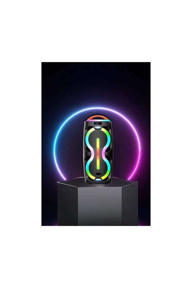 Rgb Işıklı Mikrofonlu Kumandalı Tws Bluetooth Hoparlör Speaker - 4