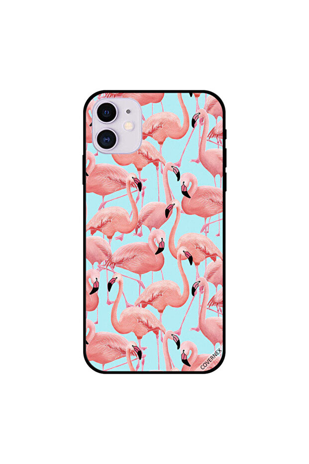 غطاء حماية لجهاز iPhone 11 بنقشة طائر الفلامنغو