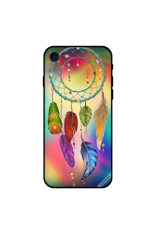 غطاء حماية لجهاز iPhone 7 بتصميم ماندالا وريش معلق