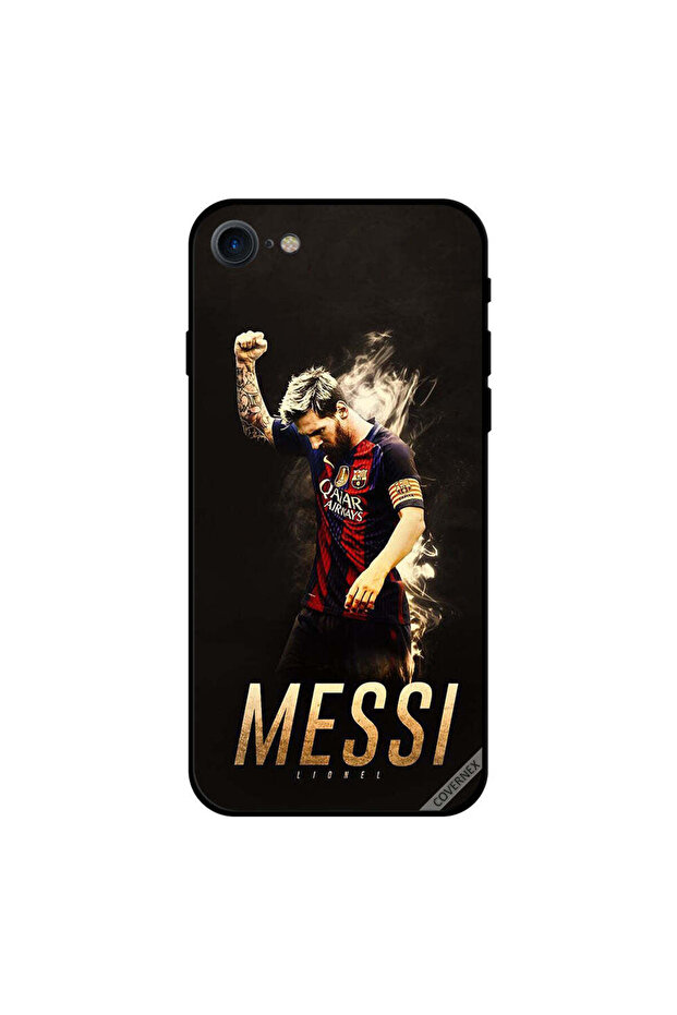 غطاء حماية لهاتف iPhone 7 بتصميم ليونيل ميسي العتيق