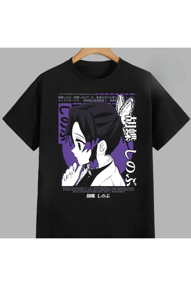 Anime Pattern Unisex Men's T-Shirt Kochou Shinobu Demon Slayer