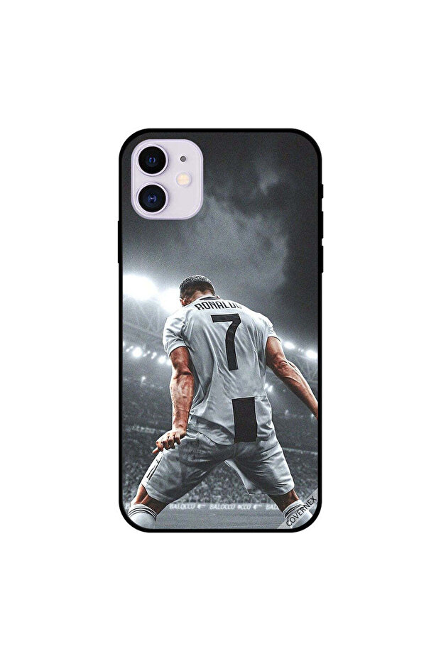 غطاء حماية لهاتف iPhone 11 يحمل صورة رونالدو يحتفل