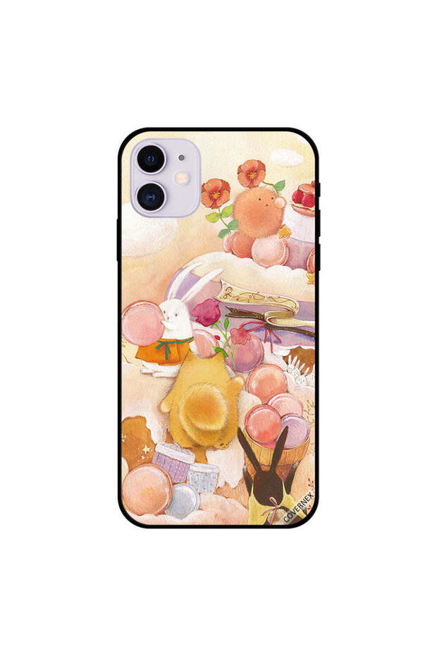 غطاء حماية iPhone 11 برسومات أرنب مرحة