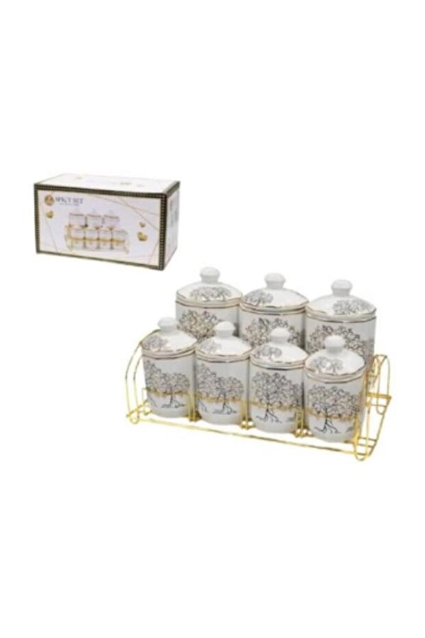 طقم برطمانات توابل 7 قطع - 1