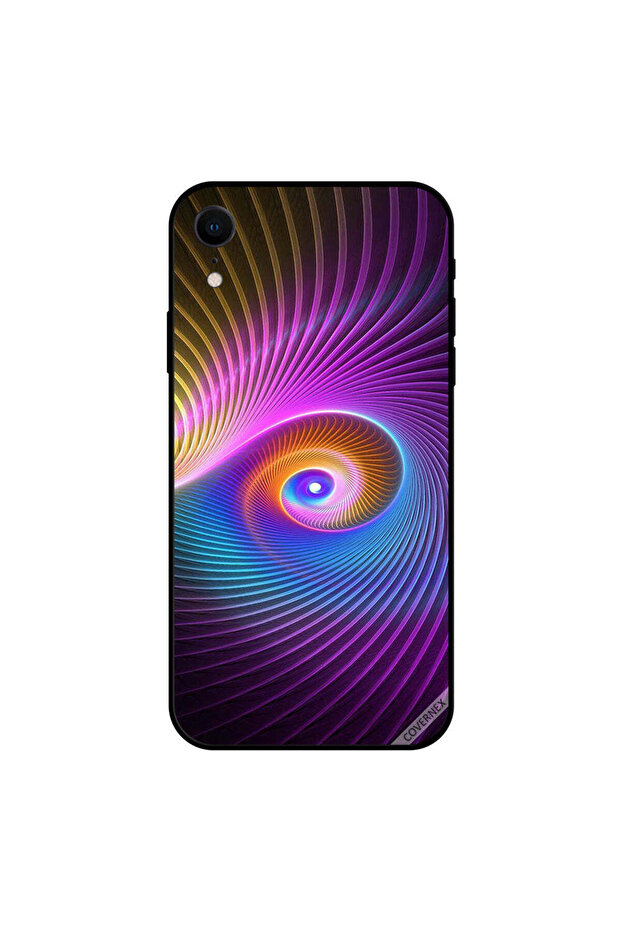 iPhone XR Case Cover Peacock Shape Pattern - 1