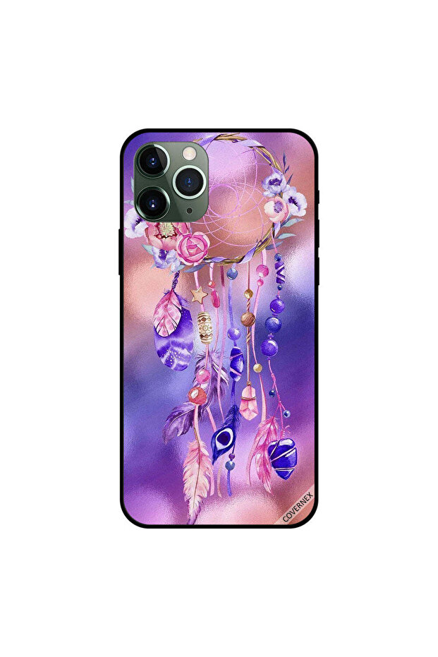 غطاء حماية لجهاز iPhone 11 Pro مزين برسومات زهور وزهور