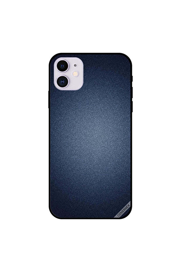 غطاء حماية لجهاز iPhone 11 بنقشة زرقاء داكنة - 1