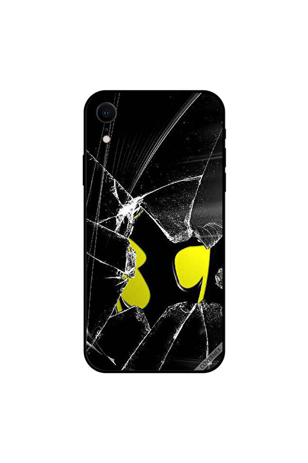 غطاء حماية لجهاز iPhone XR بطبعة زجاج مكسور