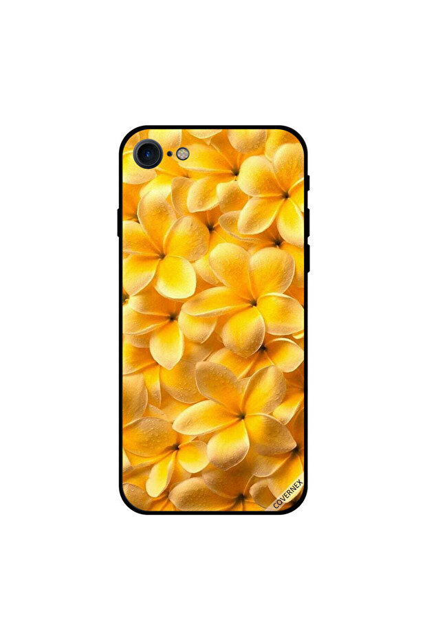 غطاء حماية لهاتف iPhone 7 بنقشة زهور صفراء