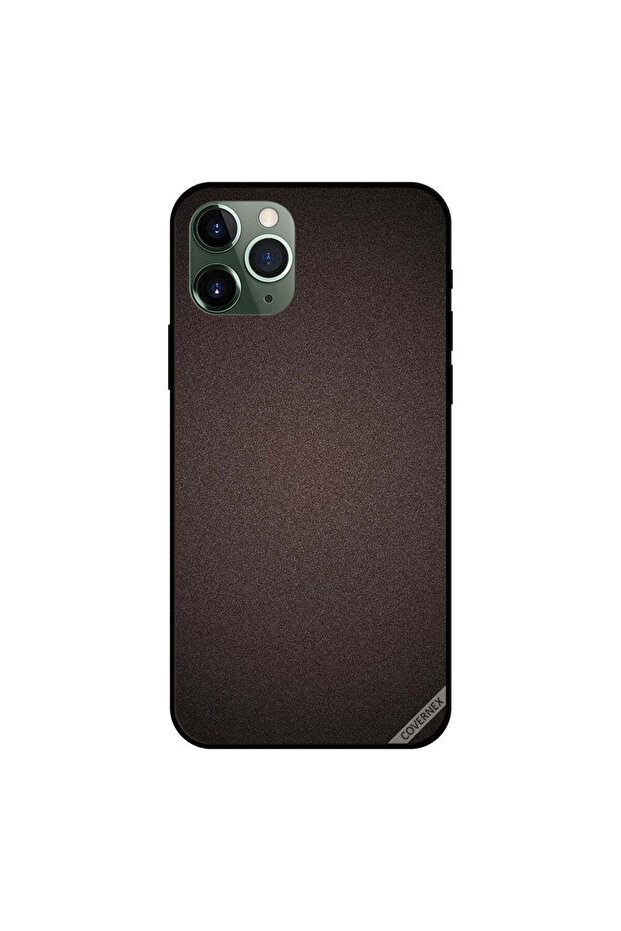 غطاء حماية لجهاز iPhone 11 Pro Max بنقشة بني داكن - 1