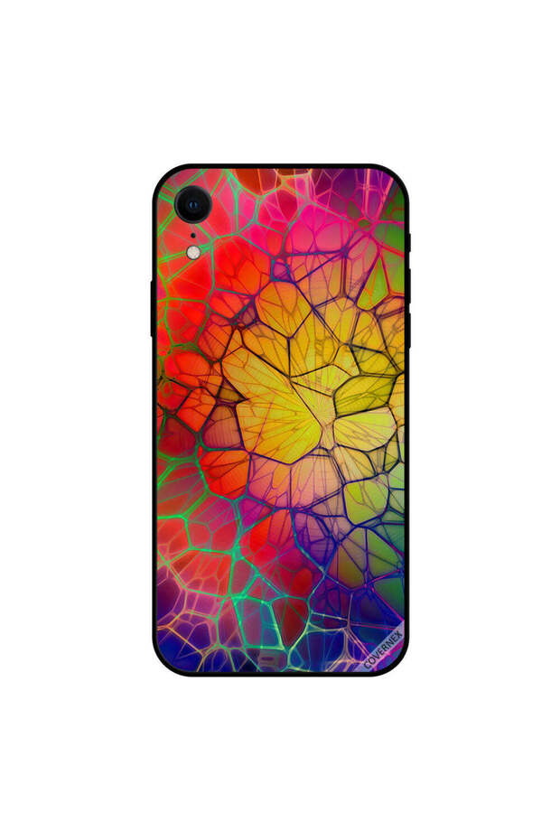 غطاء حماية iPhone XR بنمط ملون - 1