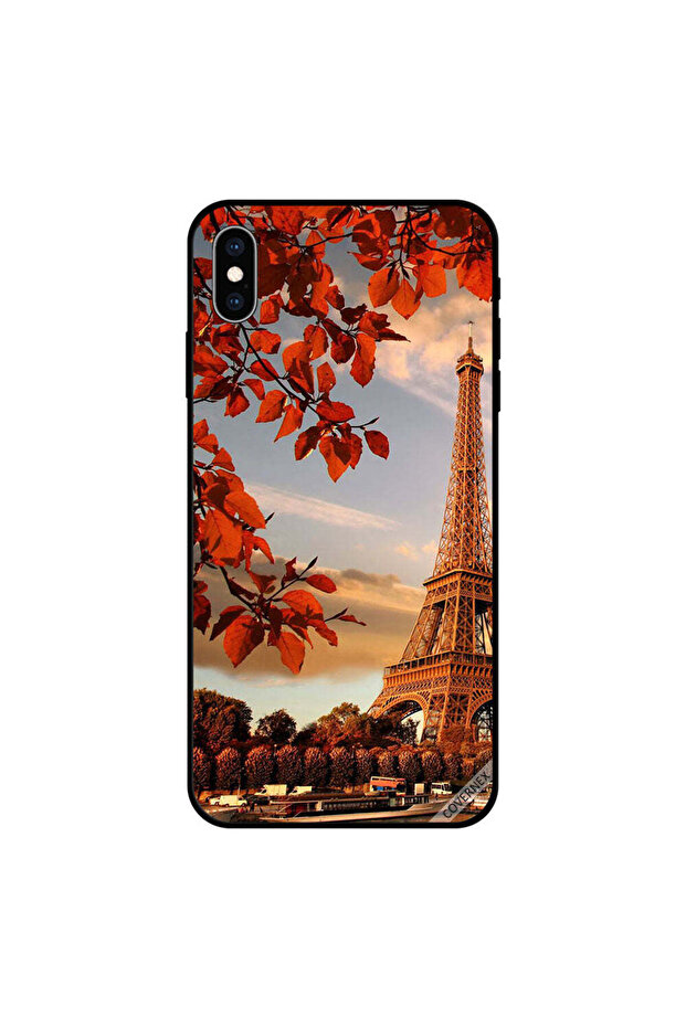 غطاء حماية لجهاز iPhone X بنقشة Autumn Bunch وEffiel Tower
