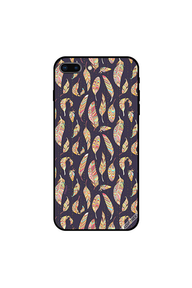 iPhone 8 Plus Case Cover Falling Feather Pattern - 1