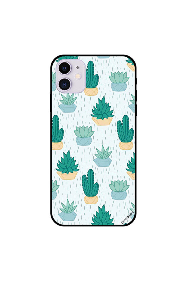 iPhone 11 Case Cover Green Cutus Pattern