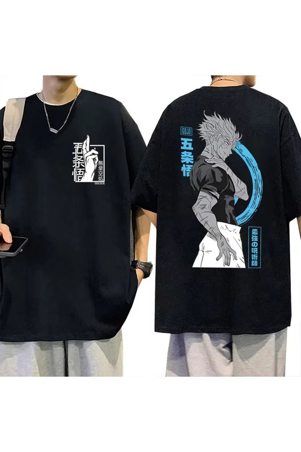 Anime Patterned Unisex Men's T-Shirt Jujutsu Line Gojo Satoru