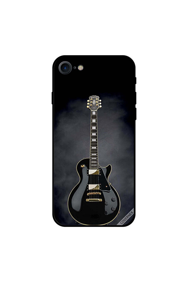 غطاء حماية لجهاز iPhone 7 بتصميم جيتار أسود