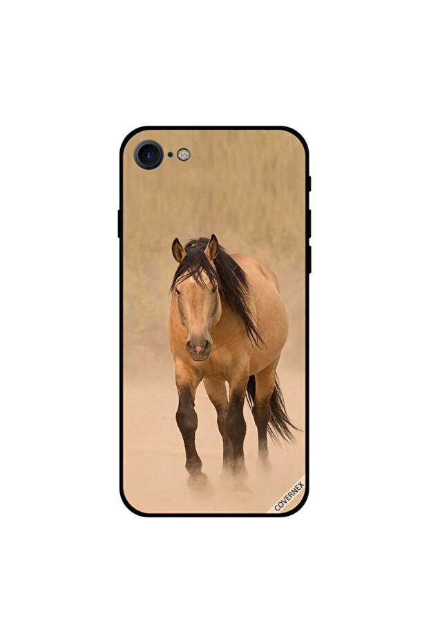 غطاء حماية لجهاز iPhone 8 - سباق الخيل البني