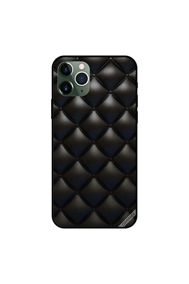 غطاء حماية لجهاز iPhone 11 Pro Max بتصميم كلاسيكي باللون الأسود