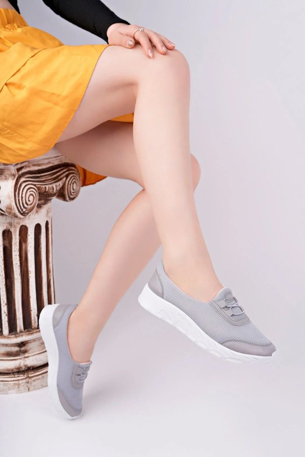 Women's Orthopedic High Sole Flexible Rubber Laced Daily Summer Young Mother Air Sports Shoes Ballerinas
