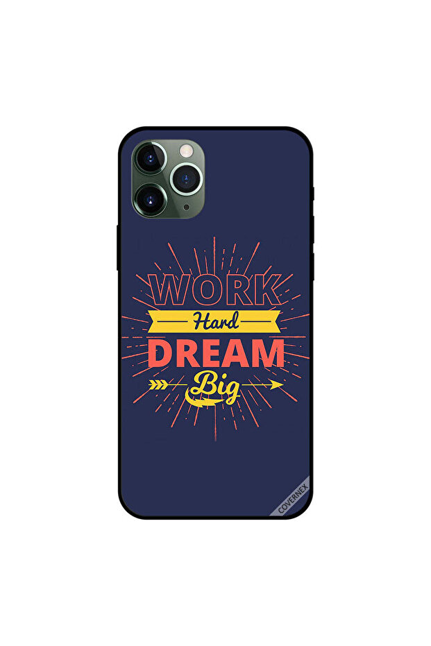 غطاء حماية لجهاز iPhone 11 Pro Max - اعمل بجد، احلم، سهم كبير