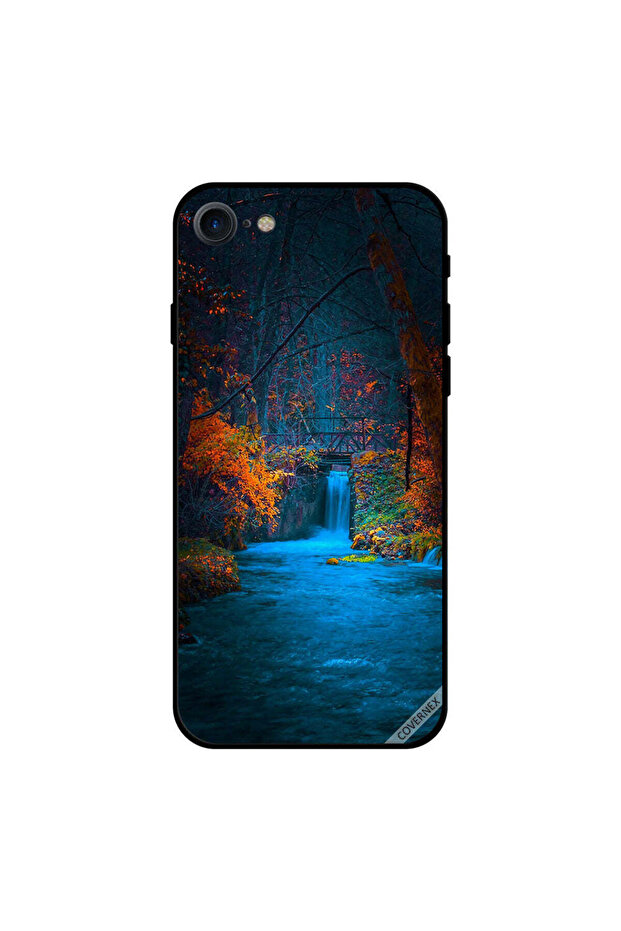 غطاء حماية لجهاز iPhone 8 بتصميم شلال أزرق