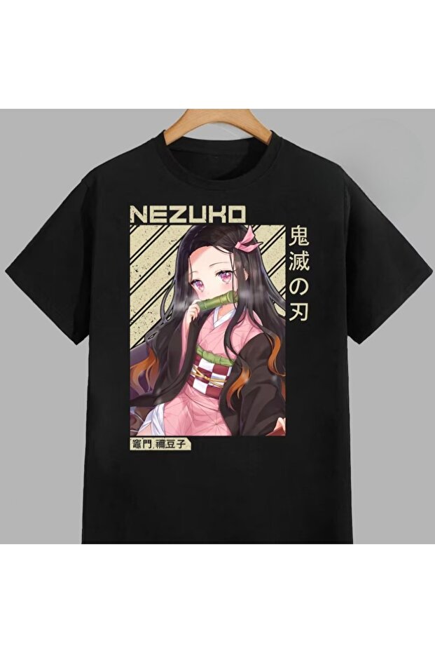 Anime Pattern Unisex Men's T-Shirt Kamado Nezuko Demon Slayer