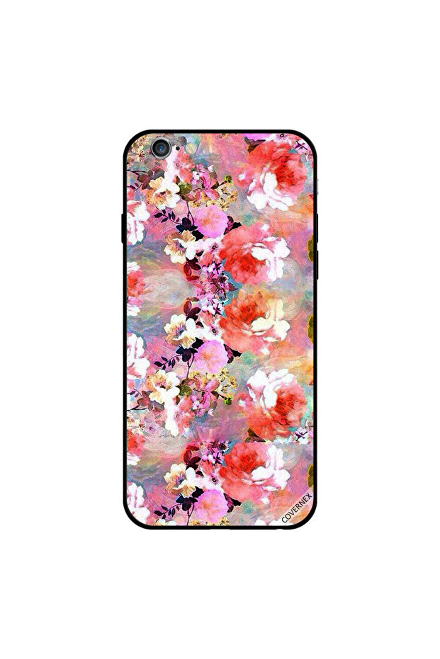 غطاء حماية لجهاز iPhone 6 Plus برسومات زهور فنية