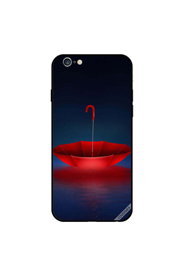 غطاء حماية لجهاز iPhone 6s Plus بتصميم مظلة حمراء جميلة